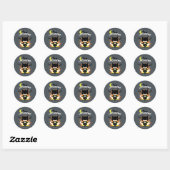 Chibi Batman Batcycle Ronde Sticker (Vel)