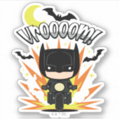 Chibi Batman Batcycle Sticker (Voorkant)