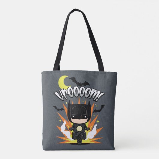 Chibi Batman Batcycle Tote Bag (Achterkant)