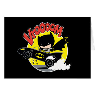 Chibi Batman in Batmobile