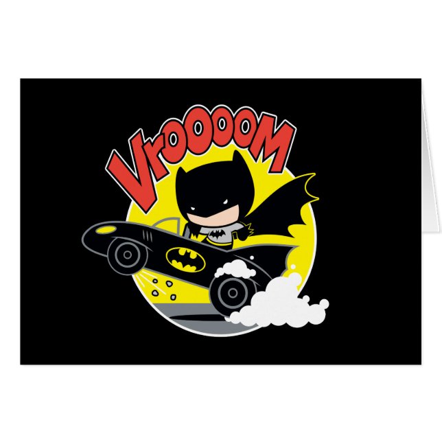 Chibi Batman in Batmobile (Voorkant Horizontaal)