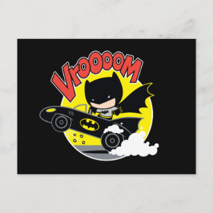 Chibi Batman in Batmobile Briefkaart