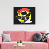 Chibi Batman in Batmobile Canvas Afdruk (Insitu (Woonkamer))