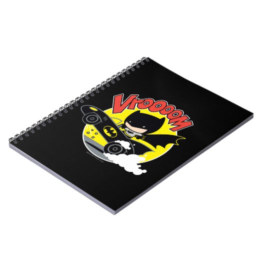 Chibi Batman in Batmobile Notitieboek (Linkerzijde)