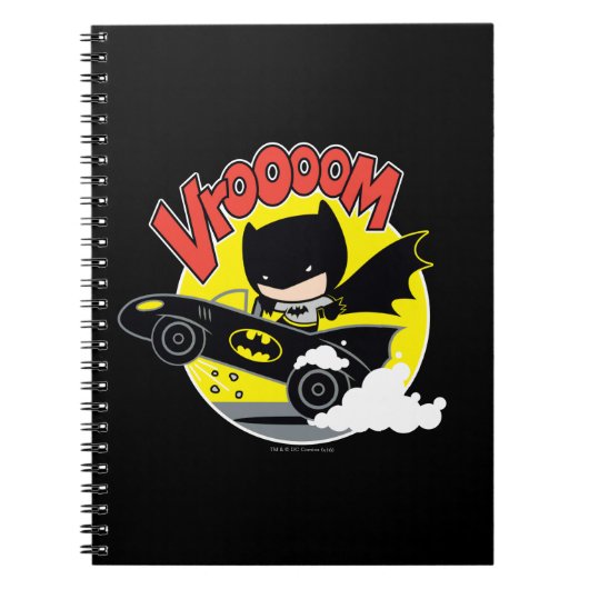 Chibi Batman in Batmobile Notitieboek (Voorkant)