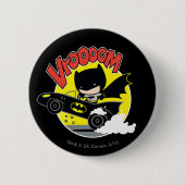 Chibi Batman in Batmobile Ronde Button 5,7 Cm (Voorkant)
