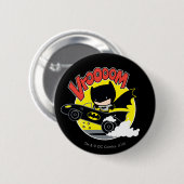 Chibi Batman in Batmobile Ronde Button 5,7 Cm (Voorkant /achterkant)