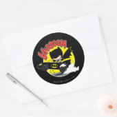 Chibi Batman in Batmobile Ronde Sticker (Envelop)