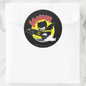 Chibi Batman in Batmobile Ronde Sticker (Tas)