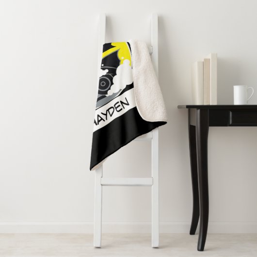 Chibi Batman in Batmobile Sherpa Deken (In situ)