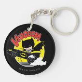 Chibi Batman in Batmobile Sleutelhanger (Achterkant)