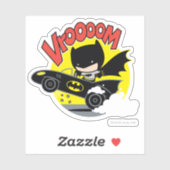 Chibi Batman in Batmobile Sticker (Vel)