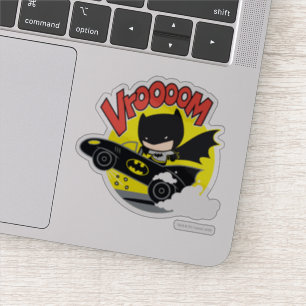 Chibi Batman in Batmobile Sticker