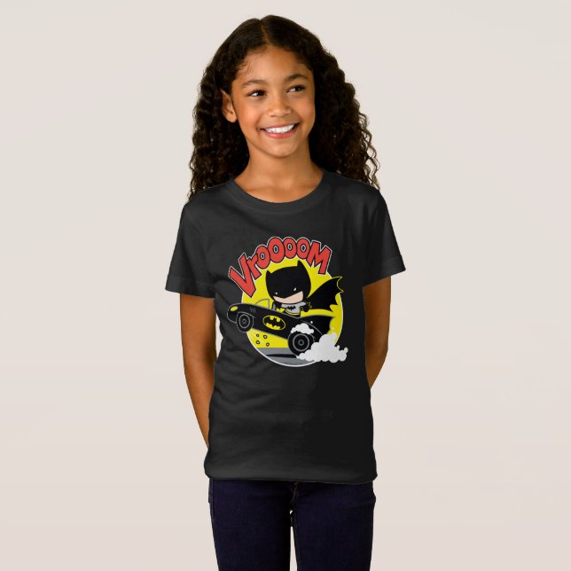 Chibi Batman in Batmobile T-shirt (Voorkant volledig)