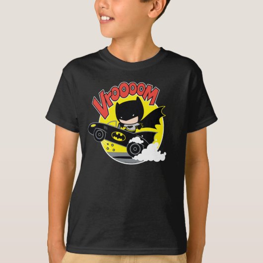 Chibi Batman in Batmobile T-shirt (Voorkant)