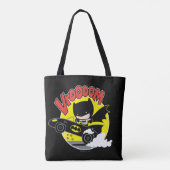Chibi Batman in Batmobile Tote Bag (Achterkant)