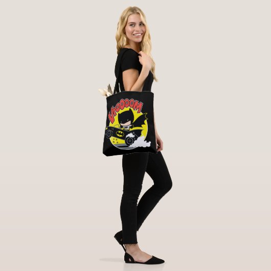 Chibi Batman in Batmobile Tote Bag (Op model)