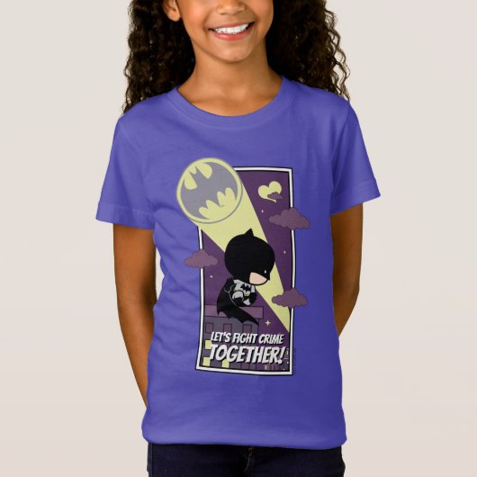 Chibi Batman - Laten we samen de misdaad bestrijde T-shirt (Voorkant)
