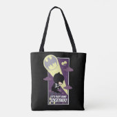 Chibi Batman - Laten we samen de misdaad bestrijde Tote Bag (Achterkant)
