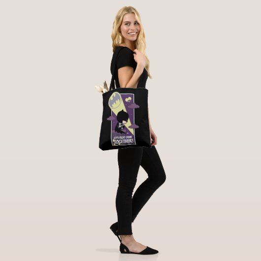 Chibi Batman - Laten we samen de misdaad bestrijde Tote Bag (Op model)