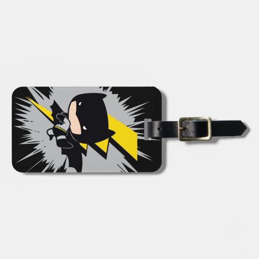Chibi Batman Lightning Kick Bagagelabel (Voorkant horizontaal)