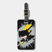 Chibi Batman Lightning Kick Bagagelabel (Voorkant verticaal)