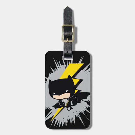 Chibi Batman Lightning Kick Bagagelabel (Voorkant verticaal)