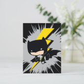 Chibi Batman Lightning Kick Briefkaart (Staand voorkant)