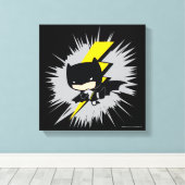 Chibi Batman Lightning Kick Canvas Afdruk (Insitu (Houten vloer))