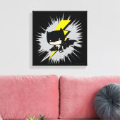 Chibi Batman Lightning Kick Canvas Afdruk (Insitu (Woonkamer))