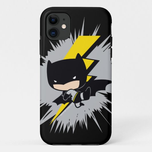 Chibi Batman Lightning Kick Case-Mate iPhone Case (Achterkant)