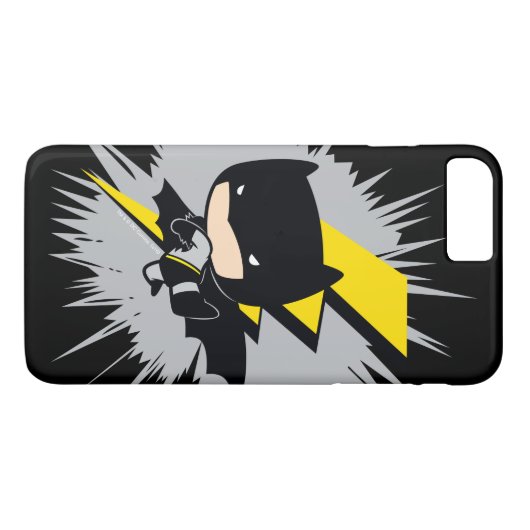 Chibi Batman Lightning Kick Case-Mate iPhone Case (Achterkant (Horizontaal))