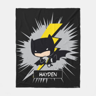 Chibi Batman Lightning Kick Fleece Deken