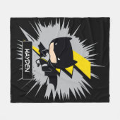 Chibi Batman Lightning Kick Fleece Deken (Voorkant (Horizontaal))