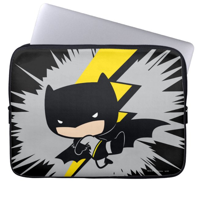 Chibi Batman Lightning Kick Laptop Sleeve (Voorkant)