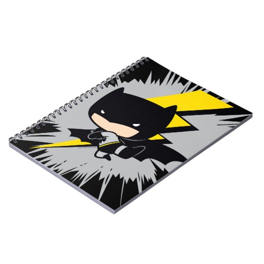 Chibi Batman Lightning Kick Notitieboek (Linkerzijde)