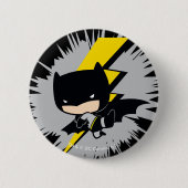 Chibi Batman Lightning Kick Ronde Button 5,7 Cm (Voorkant)