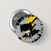 Chibi Batman Lightning Kick Ronde Button 5,7 Cm (Voorkant /achterkant)