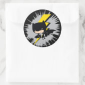 Chibi Batman Lightning Kick Ronde Sticker (Tas)