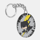 Chibi Batman Lightning Kick Sleutelhanger (Voorkant Links)