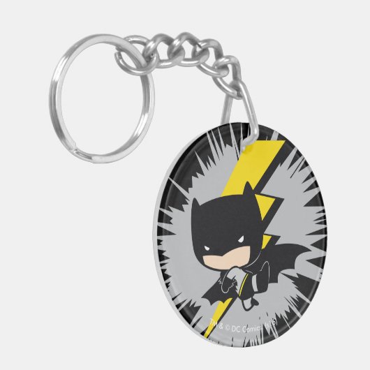 Chibi Batman Lightning Kick Sleutelhanger (Voorkant Links)
