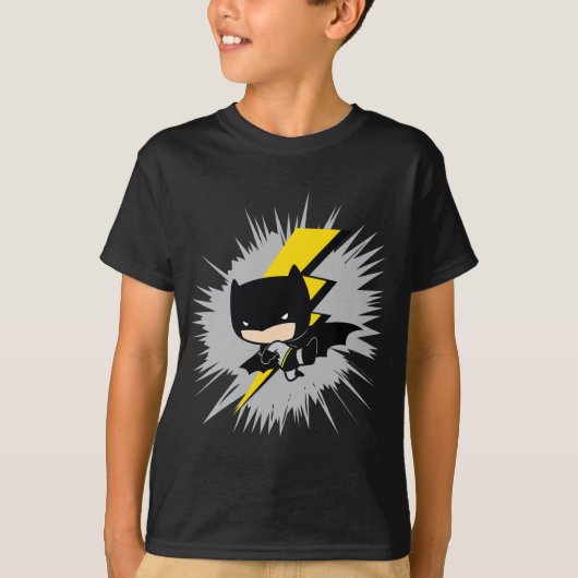 Chibi Batman Lightning Kick T-shirt (Voorkant)