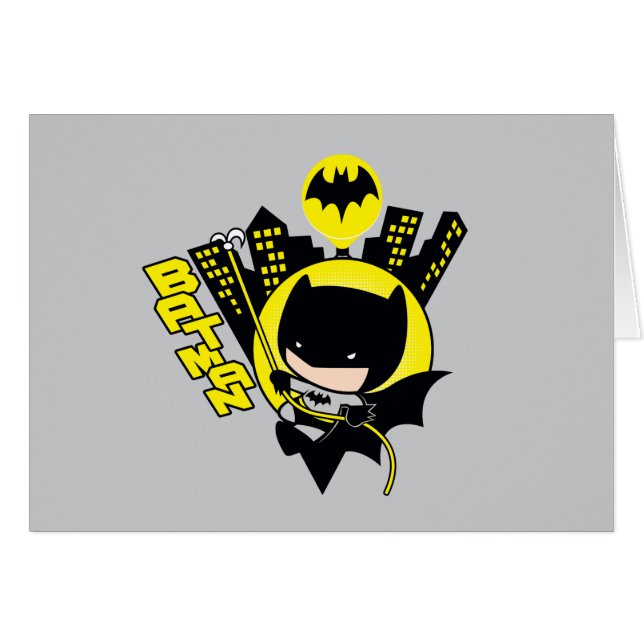 Chibi Batman Scaling the City (Voorkant Horizontaal)