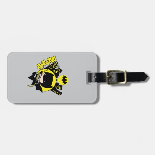 Chibi Batman Scaling the City Bagagelabel (Voorkant horizontaal)