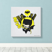 Chibi Batman Scaling the City Canvas Afdruk (Insitu (Houten vloer))
