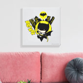 Chibi Batman Scaling the City Canvas Afdruk (Insitu (Woonkamer))