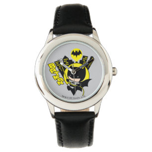 Chibi Batman Scaling the City Horloge