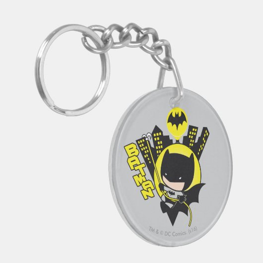 Chibi Batman Scaling the City Sleutelhanger (Voorkant Links)