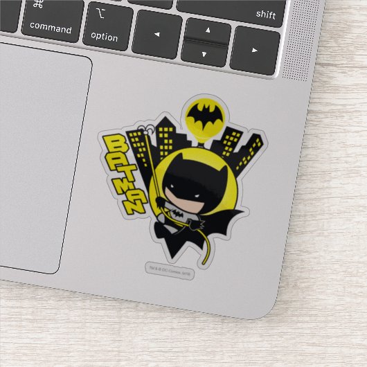 Chibi Batman Scaling the City Sticker (Detail)