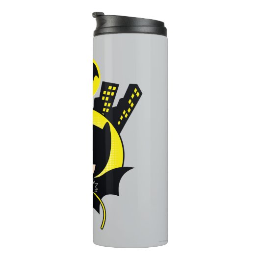 Chibi Batman Scaling the City Thermosbeker (Geroteerd rechts)